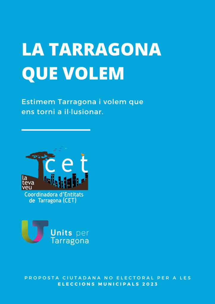 PORTADA- La Tarragona que volem